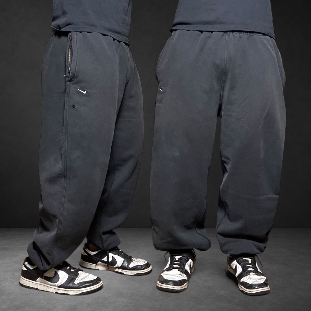 Nike Baggy Sweatpants Faded Black Vintage Y2K Skater Joggers Size Large
